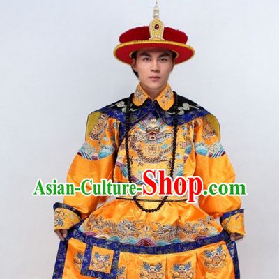 Qing Dynasty Emperor Dragon Robe Clothes for Men
