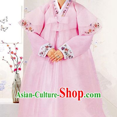 Korean Traditional Garment Palace Hanbok Wedding Pink Dress Fashion Apparel Bride Costumes for Women