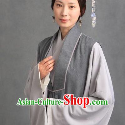 Chinese Ancient A Dream in Red Mansions Character Taoist Nun Miaoyu Costume for Women