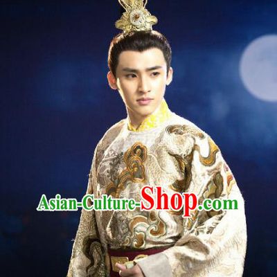 Chinese Ancient Costume Ming Dynasty Jianwen Emperor Zhu Yunwen Clothing for Men