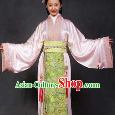 Chinese Ancient Novel Character A Dream in Red Mansions Maidservants Pinger Costume for Women
