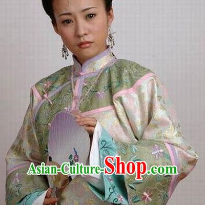 Chinese Ancient Manchu Palace Dress Qing Dynasty Imperial Consort of Shunzhi Kong Sizhen Costume for Women