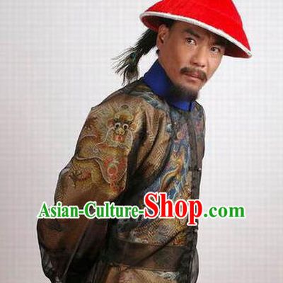 Chinese Ancient Qing Dynasty Royal Highness Wu Sangui Costume for Men