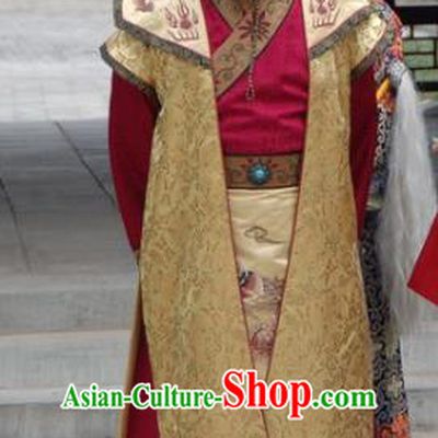 Chinese Ancient Ming Dynasty Emperor Chongzhen Zhu Youjian Clothing Embroidered Imperial Robe for Men