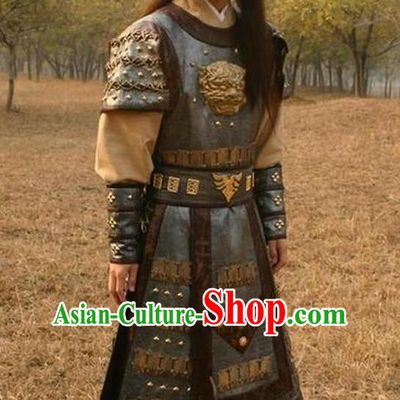 Traditional Chinese Ancient Ming Dynasty Emperor Zhengde Zhu Houzhao Armour Replica Costume for Men