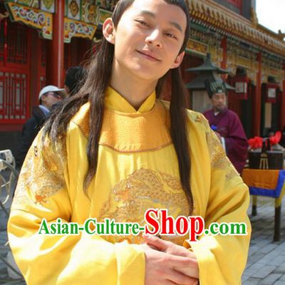 Traditional Chinese Ancient Ming Dynasty Emperor Zhengde Zhu Replica Costume Imperial Robe for Men