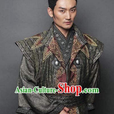Traditional Chinese Ancient Tang Dynasty Swordsman General Replica Costume for Men