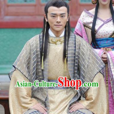 Traditional Chinese Ancient Ming Dynasty Emperor Si Zhu Youjian Replica Costume for Men