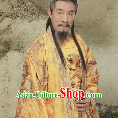 Chinese Ancient Ming Dynasty Emperor Zhu Yuanzhang Replica Costume Embroidered Imperial Robe for Men