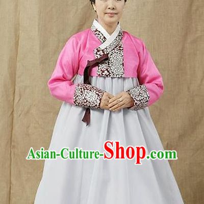 Top Grade Korean Hanbok Traditional Pink Blouse and White Dress Fashion Apparel Costumes for Women