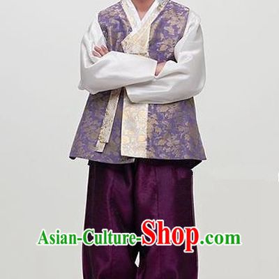 Asian Korean Traditional Male Hanbok Ancient Palace Bridegroom Costumes for Men