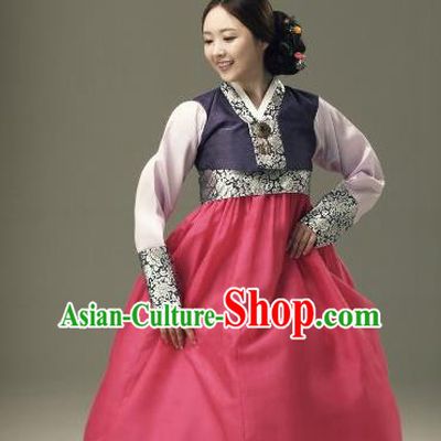Top Grade Korean Traditional Hanbok Blouse and Red Dress Fashion Apparel Costumes for Women