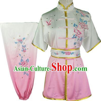 Top Changquan Nanquan Long Fist Southern Fist Phoenix Embroidery Best and the Most Professional Kung Fu Martial Arts Clothing Competition Uniforms for Children Kids Teenagers