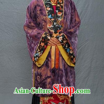 Chinese Ancient Ming Dynasty Mother of Tang Bohu Embroidered Costume for Women