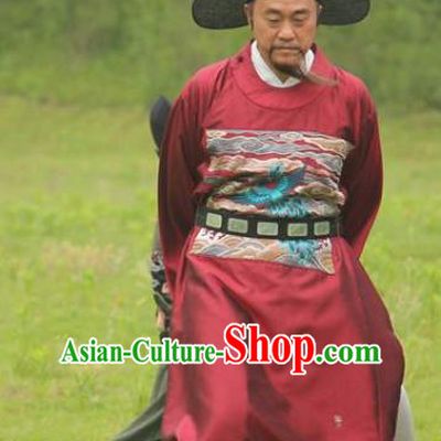 Traditional Chinese Ming Dynasty Ancient Cabinet Secretary Hai Rui Costume for Men