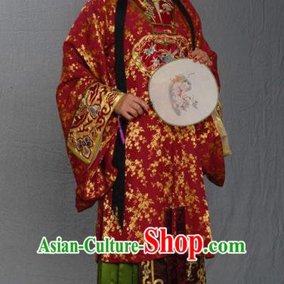 Chinese Ancient Ming Dynasty Woman Matchmaker Embroidered Dress Costume for Women