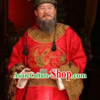 Traditional Chinese Ming Dynasty Ancient Cabinet Minister Gao Gong Costume for Men