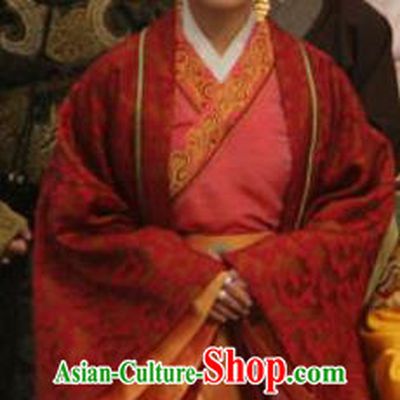 Chinese Ancient Ming Dynasty Empress Dowager Chen Embroidered Dress Costume for Women