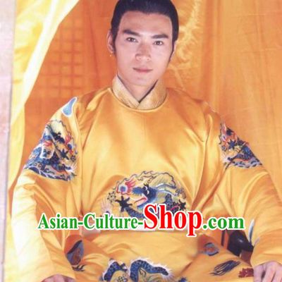 Traditional Chinese Ming Dynasty Ancient Zhengde Emperor Zhu Houzhao Costume for Men