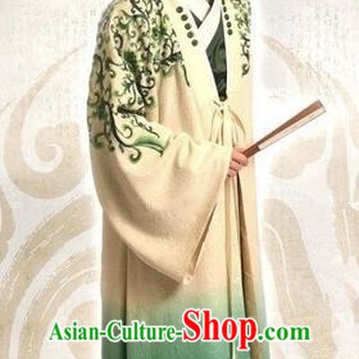 Traditional Chinese Ming Dynasty Ancient Gifted Scholar Calligrapher and Painter Wen Zhengming Costume for Men
