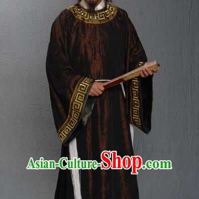 Traditional Chinese Ming Dynasty Ancient Calligrapher and Painter Wen Zhengming Costume for Men