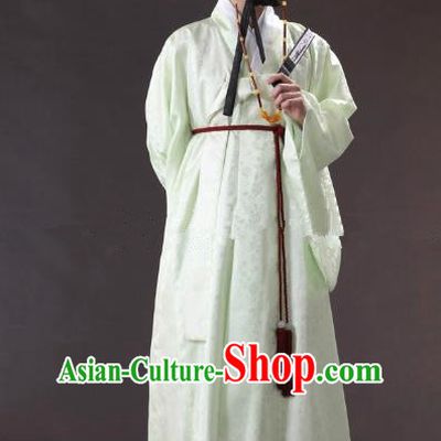 Asian Korean Traditional Costume Ancient Nobility Childe Bridegroom Green Hanbok for Men