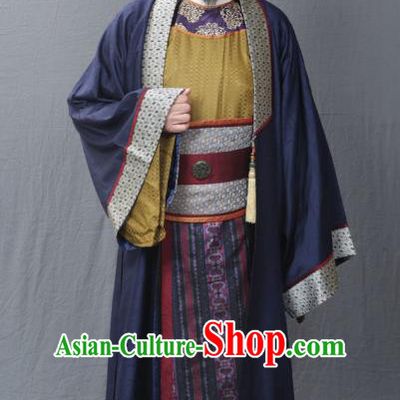 Traditional Chinese Ancient Ming Dynasty Ministers Punishments Bai Qiansong Costume for Men