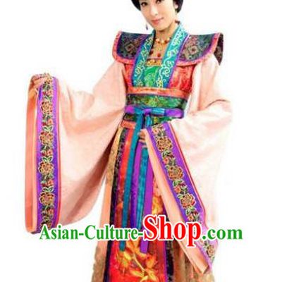 Chinese Ancient Ming Dynasty Imperial Concubine Wan of Chenghua Embroidered Dress Costume for Women