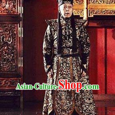 Traditional Chinese Ancient Ming Dynasty Court Eunuch Wei Zhongxian Costume for Men