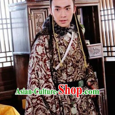 Traditional Chinese Ancient Ming Dynasty Fu Gong Prince Zhu Changxun Costume for Men