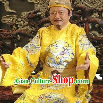 Traditional Chinese Ancient Ming Dynasty First Emperor Zhu Yuanzhang Costume for Men