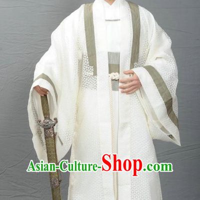 Ancient Chinese Ming Dynasty Swordsman Taoist Priest Costume for Men