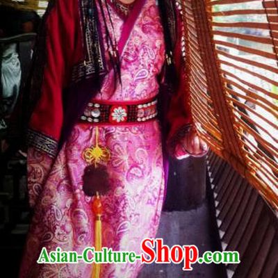 Ancient Chinese Ming Dynasty Swordswoman Embroidered Dress Historical Costume for Women