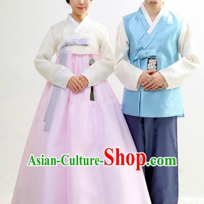 Korean Traditional Costumes Ancient Korean Hanbok Bride and Bridegroom Costumes Complete Set