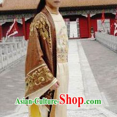 Ancient Chinese Ming Dynasty Majesty Emperor Zhu Youjian Embroidered Costume for Men