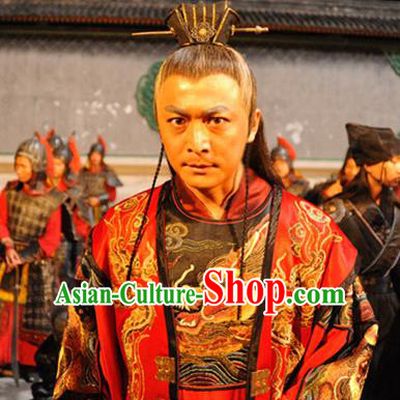 Chinese Ancient Ming Dynasty Court Eunuch Wei Zhongxian Embroidered Costume for Men