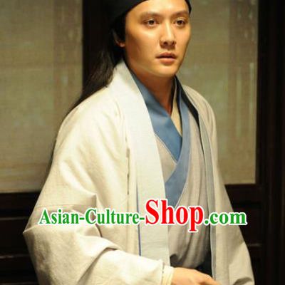 Chinese Ming Dynasty Scholar Chen Zilong Costume Ancient General Clothing for Men
