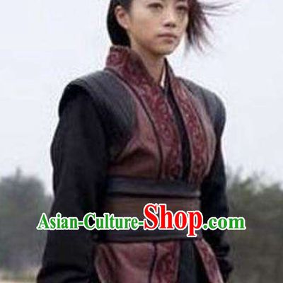 Chinese Ancient Swordsman Swordswoman Outfits Superheroine Costumes Complete Set for Women
