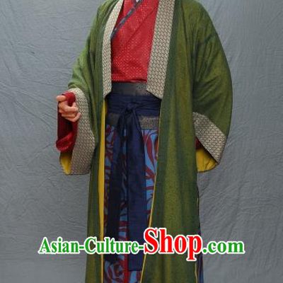Chinese Ancient Ming Dynasty Artist Gifted Scholar Wen Zhengming Costume for Men