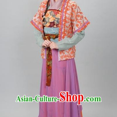 Ancient Chinese Ming Dynasty Maidservant QiuXiang Dress Costume for Women