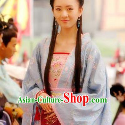 Chinese Ancient Song Dynasty Courtesan Cai Chuchu Replica Costume for Women