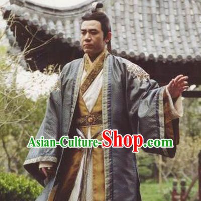 Chinese Ancient Song Dynasty Royal Highness Eight Embroidered Replica Costume for Men