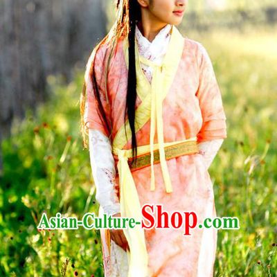 Chinese Ancient Song Dynasty Swordswoman Huang Rong Replica Costume for Women