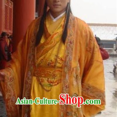 Chinese Ancient Song Dynasty Imperial Robe Emperor Renzong Zhao Zhen Replica Costume for Men