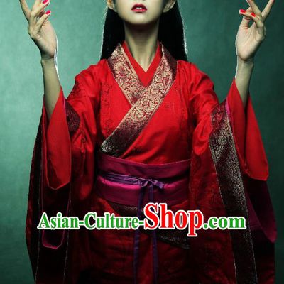 Ancient Chinese Han Dynasty Palace Lady Fairy Replica Costume for Women