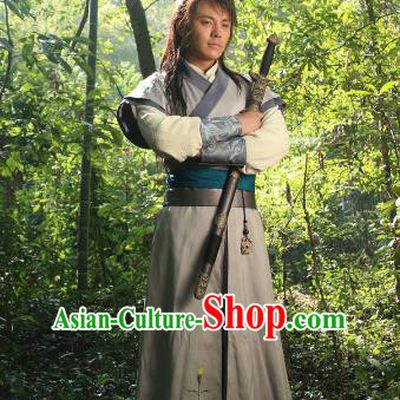 Chinese Ming Dynasty Swordsman Robe Ancient Knight-errant Replica Costume for Men