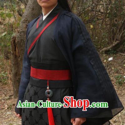 Chinese Ming Dynasty Swordsman Hanfu Robe Ancient Knight-errant Replica Costume for Men