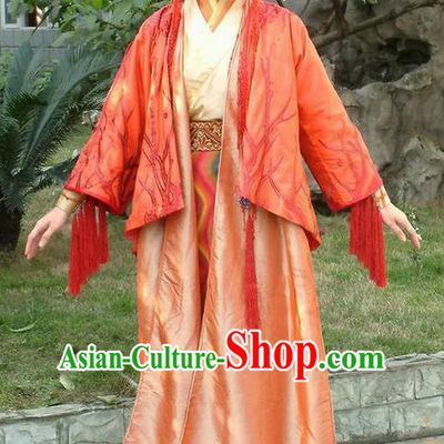 Ancient Chinese Ming Dynasty Female Knight-errant Red Dress Swordswoman Replica Costume for Women