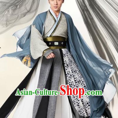 Chinese Ming Dynasty Prince Swordsman Clothing Ancient Nobility Childe Replica Costume for Men