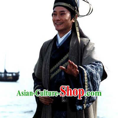 Chinese Song Dynasty Swordsman Clothing Ancient Kawaler Replica Costume for Men